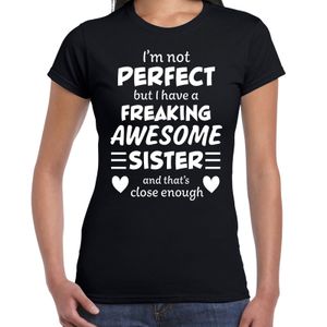 Freaking awesome Sister / zus cadeau t-shirt zwart dames 2XL  -