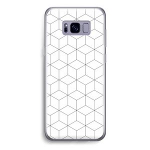 Zwart-witte kubussen: Samsung Galaxy S8 Transparant Hoesje