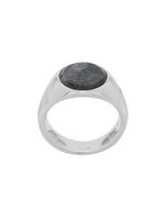 Tom Wood petite bague Flush Larvikite Circle - Argent - thumbnail