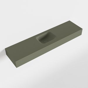 MONDIAZ LEX Army vrijhangende solid surface wastafel 120cm. Positie wasbak midden