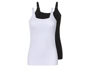 esmara 2 voedingstops (Zwart/wit, XS (32/34))