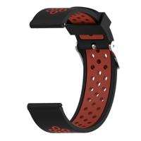 Dubbele kleur silicone sport polsband voor Xiaomi Huami Amazfit bip Lite versie 22mm (zwart rood)