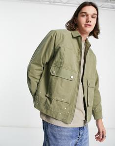 Couture Club Zip Through Cargo Jack Heren Groen - Maat XS - Kleur: Groen | Soccerfanshop