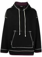 FIVE CM hoodie à coutures contrastantes - Noir - thumbnail