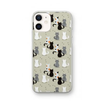Katten: iPhone 12 Transparant Hoesje