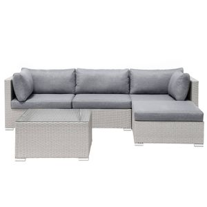 Beliani SANO - Loungeset-Grijs-PE rotan