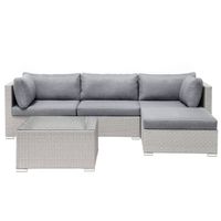 Beliani SANO - Loungeset-Grijs-PE rotan