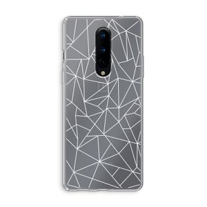 Geometrische lijnen wit: OnePlus 8 Transparant Hoesje