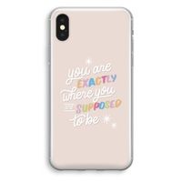 Right Place: iPhone XS Transparant Hoesje