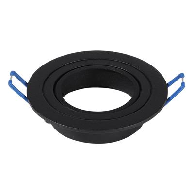 Miro - LED Inbouwspot - Kantelbaar armatuur - Diameter 93mm - GU10 Fitting incl. lamphouder - Rond - IP20 - Zwart