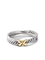 David Yurman bague Petite X en or 18ct et argent sterling - thumbnail