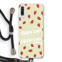 Don't forget to have a great day: Samsung Galaxy A70 Transparant Hoesje met koord