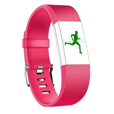 Vierkant patroon verstelbare sport polsband voor FITBIT charge 2 (rood)