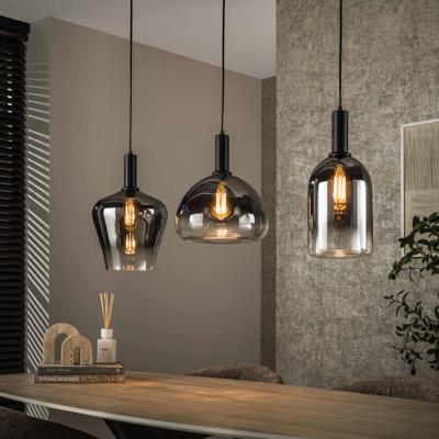 LifestyleFurn Hanglamp 'Cortne' 3-lamps, Artic Black finish