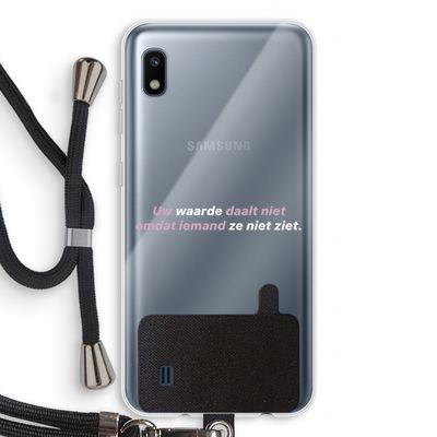 uw waarde daalt niet: Samsung Galaxy A10 Transparant Hoesje met koord