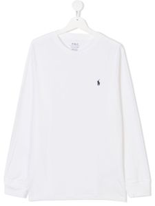 POLO RALPH LAUREN KIDS t-shirt à col rond - Blanc