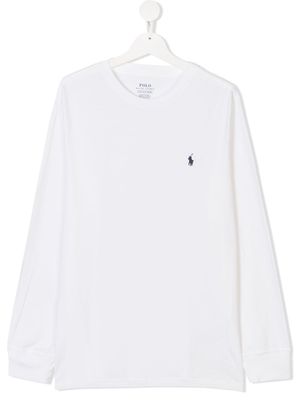 POLO RALPH LAUREN KIDS t-shirt à col rond - Blanc