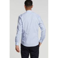 ESPRIT Men Collection slim fit overhemd met all over print lichtblauw - thumbnail