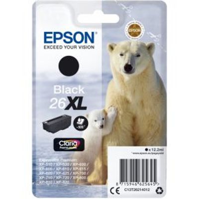 Epson C13T26214022 12.1ml 500pagina's Zwart inktcartridge