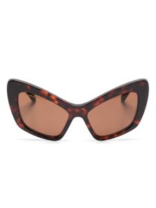 Balenciaga Eyewear lunettes de soleil Monaco à monture papillon - Marron