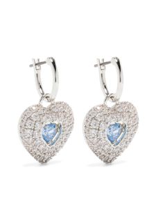 Swarovski Idyllia heart earrings - Argent