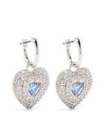 Swarovski Idyllia heart earrings - Argent - thumbnail