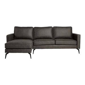 by fonQ Milan Chaise Longue 3-zitsbank - Links / Rechts - Microleder - Antraciet