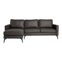 by fonQ Milan Hoekbank met Chaise Longue 3-zitsbank - Links / Rechts - Microleder - Antraciet