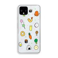 Happy bento friends: Pixel 4 Transparant Hoesje