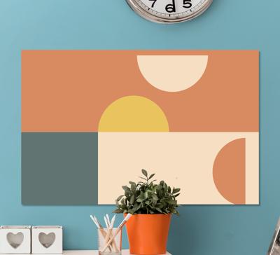 Geometrische canvas schilderij Halve cirkels en rechthoeken