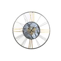 Muurklok Home ESPRIT Wit Gouden Metaal 140 x 9 x 140 cm