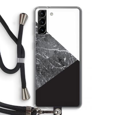 Combinatie marmer: Samsung Galaxy S21 Plus Transparant Hoesje met koord