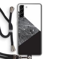Combinatie marmer: Samsung Galaxy S21 Plus Transparant Hoesje met koord