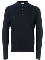 John Smedley polo Belper à manches longues - Bleu