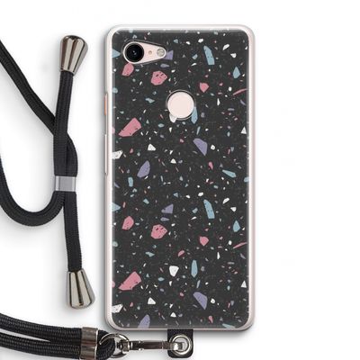 Terrazzo N°16: Pixel 3 Transparant Hoesje met koord