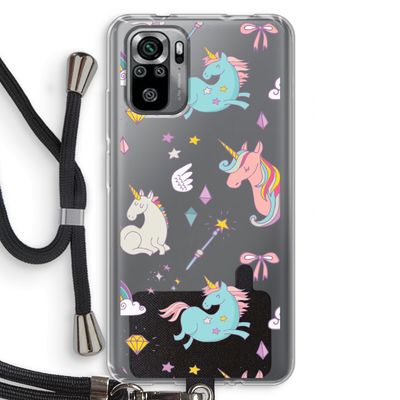 Fantasiewereld: Xiaomi Redmi Note 10S Transparant Hoesje met koord