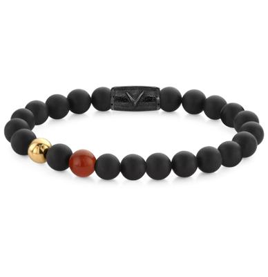 Rebel & Rose Danny Vera Bracelet Gold & Red Eye - 18 ct Yellow Gold Ionplated-M