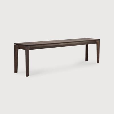 Ethnicraft Eetkamerbank 'Bok' Gevernist Eikenhout, 166cm, kleur Bruin