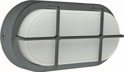 Led Bulkhead 7W 4000K 680 lumen ovaal zwart 175x90x46mm Schwabe