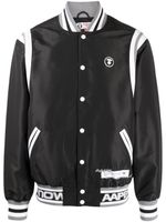 AAPE BY *A BATHING APE® veste teddy à logo imprimé - Noir