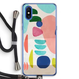 Bold Rounded Shapes: Xiaomi Mi Mix 3 Transparant Hoesje met koord