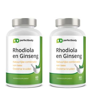 Perfectbody Rhodiola Rosea (rozenwortel) Extract 2-pack - 120 Vcaps