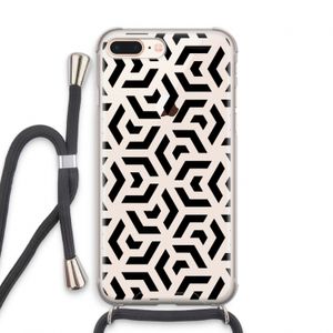 Crazy pattern: iPhone 8 Plus Transparant Hoesje met koord