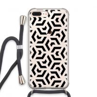 Crazy pattern: iPhone 8 Plus Transparant Hoesje met koord