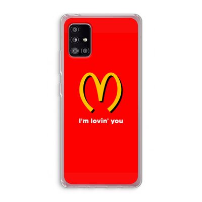 I'm lovin' you: Samsung Galaxy A51 5G Transparant Hoesje