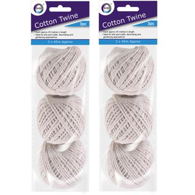 DID Touw bolletjes - 6x st - 45 meter per rol - huishoud/hobby touw - Klussen/Tuin/Huis