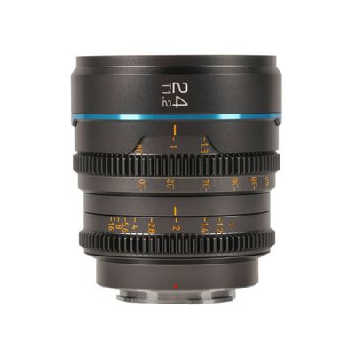 Sirui Nightwalker Series 24mm T1.2 S35 Manual Focus Cine Lens M4/3 Mount, gun metal grijs