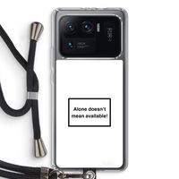 Alone: Xiaomi Mi 11 Ultra Transparant Hoesje met koord