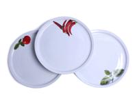 Cookinglife Pizzabord Tomaat - Peper - Basilicum ø 30 cm - 6 stuks Cookinglife Pizzabord Tomaat - Peper - Basilicum ø 30 cm - 6 stuks