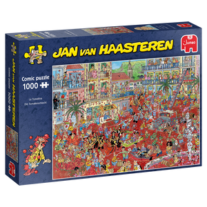 Jumbo puzzel  1000 stukjes Jan van Haasteren La tomatina